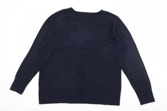 CONTEXT Womens Blue Knit Pullover Jumper Size XL