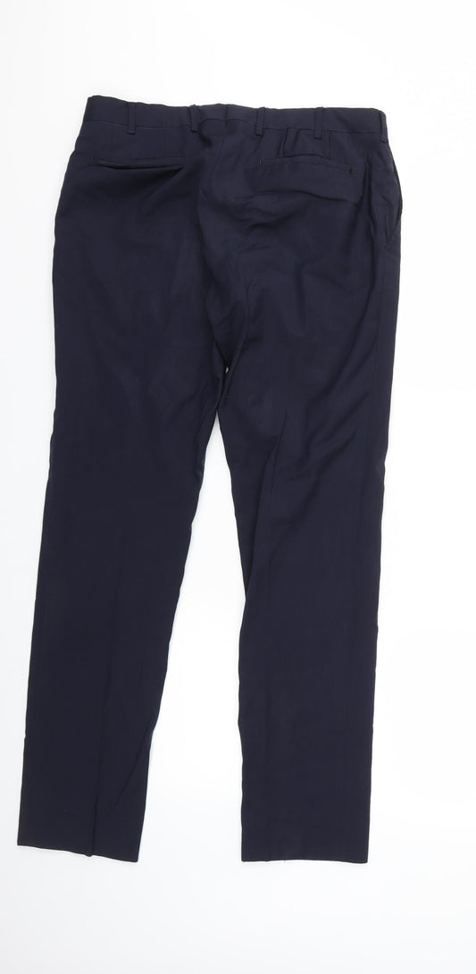 Preworn Mens Blue Dress Pants Trousers Size 32 in L31 in