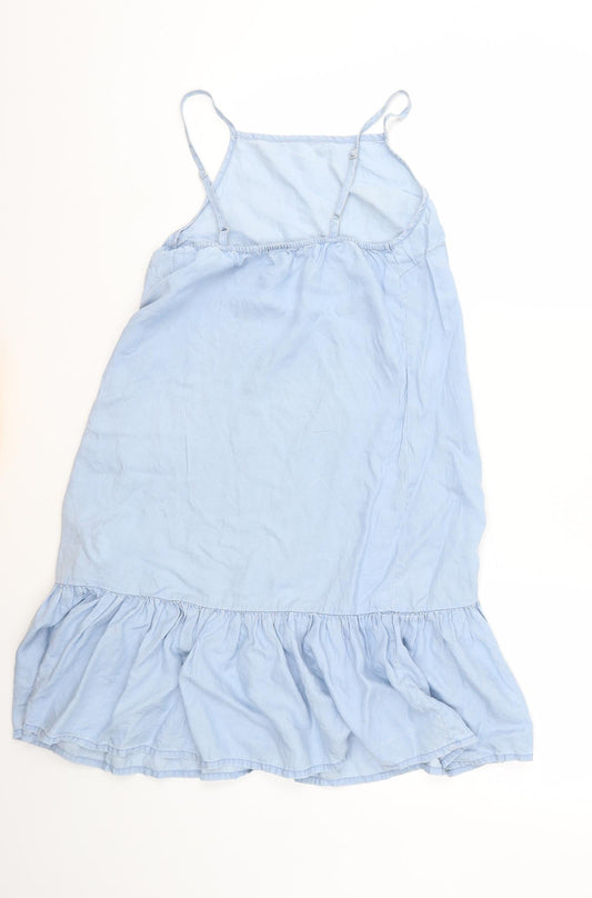 Denim & Co. Womens Blue Shift Size 4
