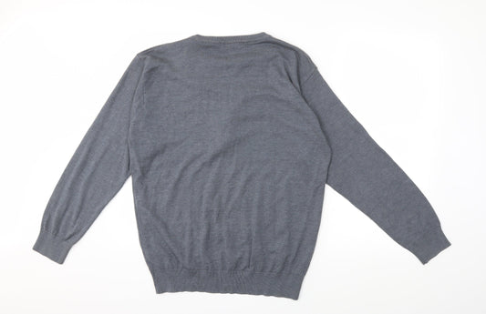 Rapid Fire Mens Grey Knit Pullover Jumper Size XL