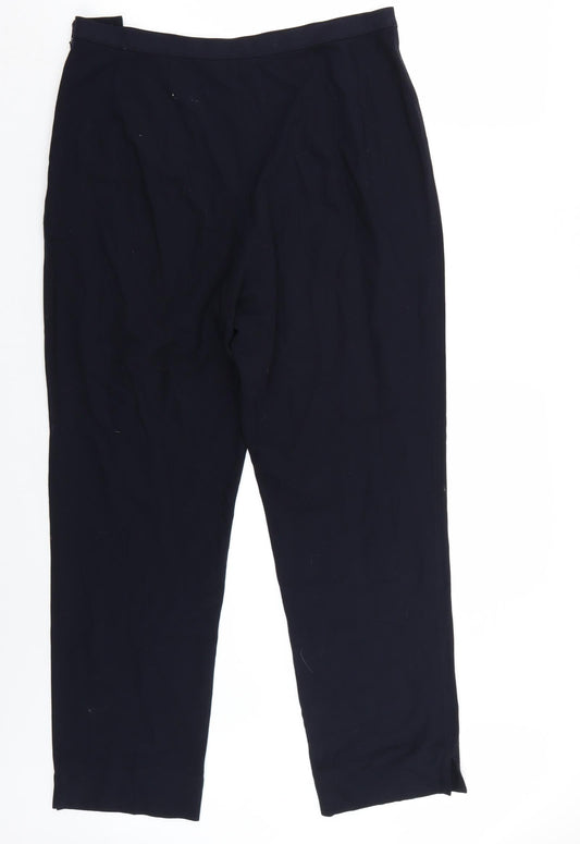 Marks and Spencer Womens Blue Trousers Size 16 L28 in