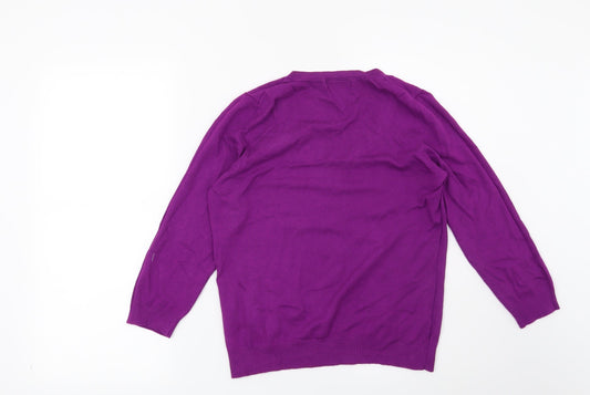 Marks and Spencer Womens Purple Pullover Jumper Size 14