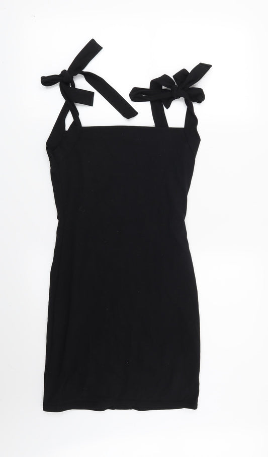 PRETTYLITTLETHING Womens Black Bodycon Size 4