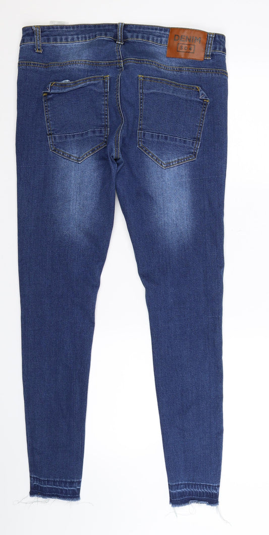 Denim 304 Womens Blue Denim Skinny Jeans Size 34 L30 in