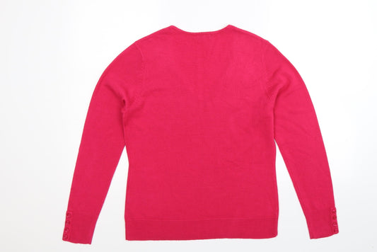 M&Co Womens Pink Knit Pullover Jumper Size 12