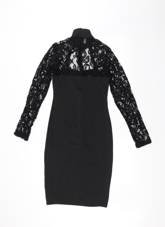 Fashion Womens Black A-Line Size M