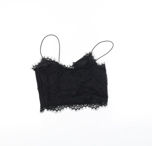 H&M Womens Black Basic Blouse Size 8