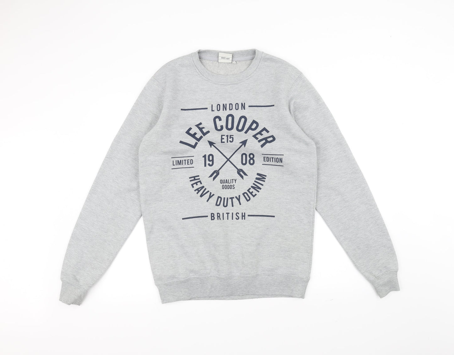Lee Cooper Mens Grey Pullover Jumper Size S