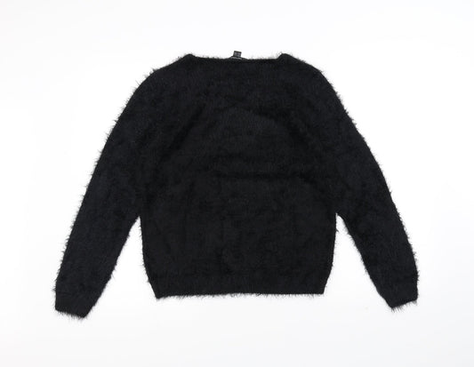 ESMARA Womens Black Pullover Jumper Size S