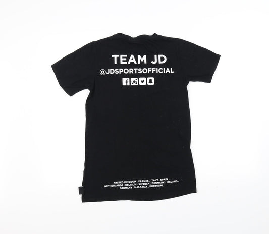 JD Womens Black Basic T-Shirt Size 6