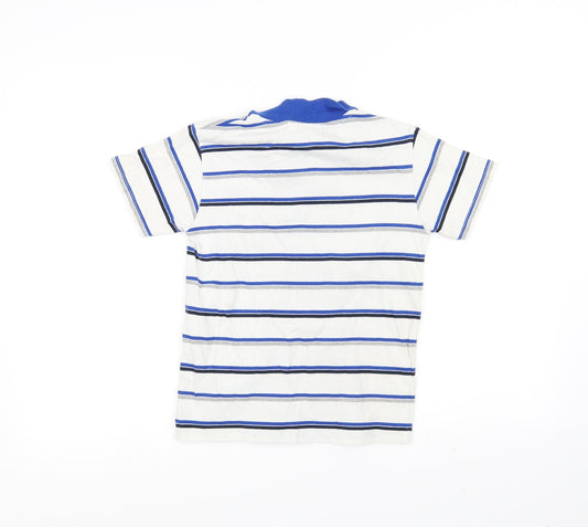 Peterborough United Boys Blue Striped Basic Polo Size 7-8 Years