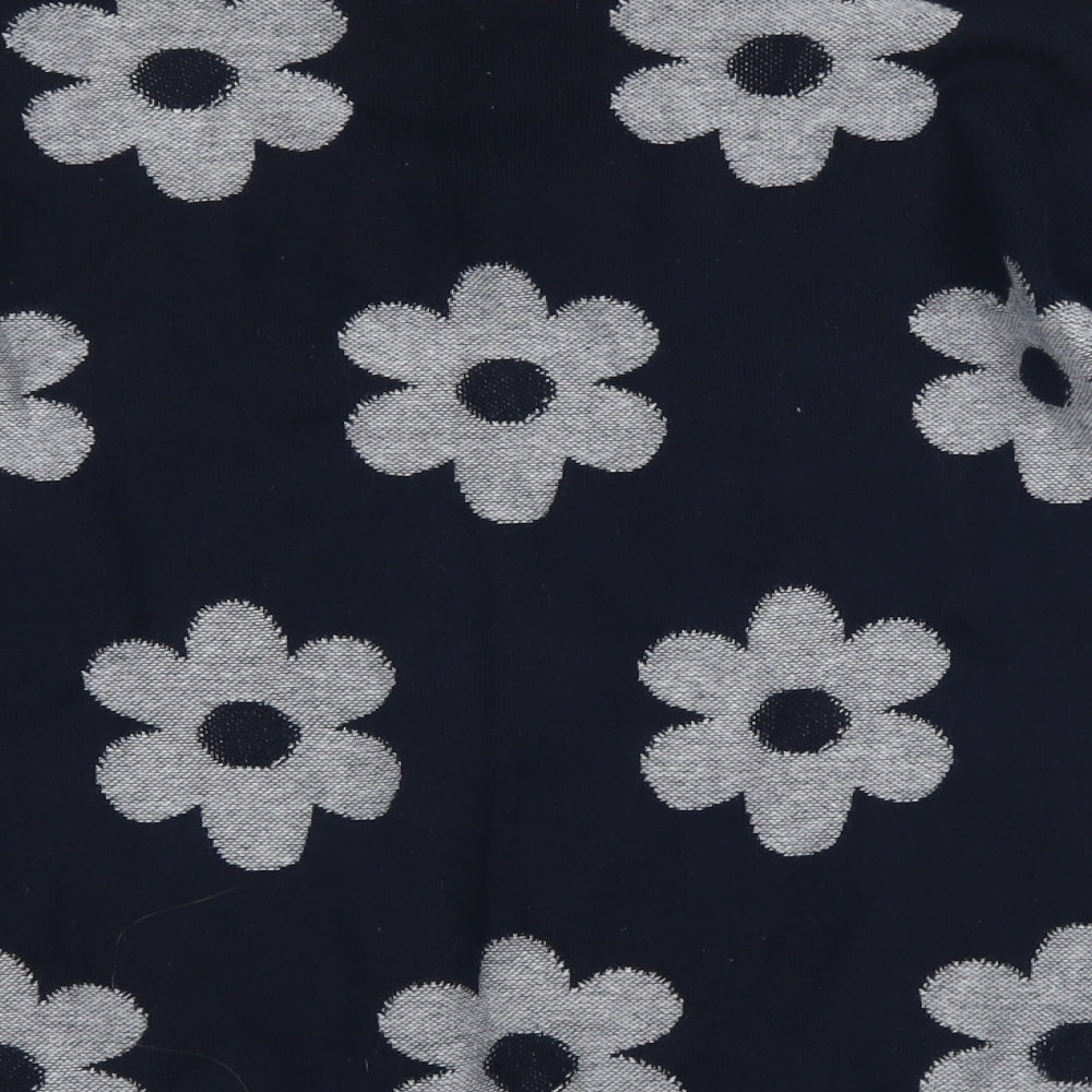 FOREVER 21 Womens Blue Floral Pullover Jumper Size M