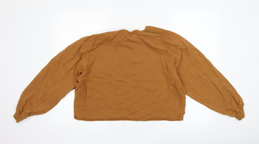 STR Womens Brown Pullover Sweatshirt Size M - slogan
