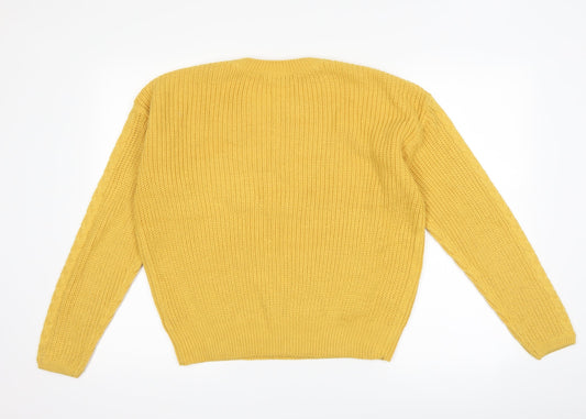 EWM Womens Yellow Pullover Jumper Size S