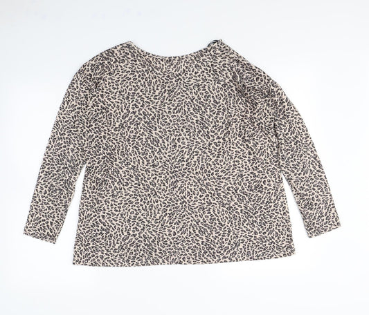 Preworn Womens Brown Animal Print Basic Tank Size 8