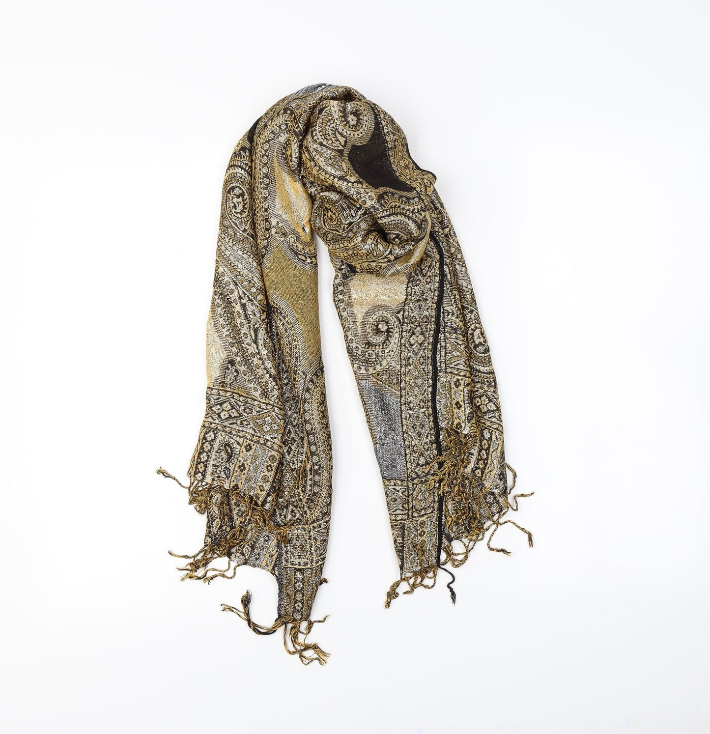 Preworn Womens Gold Scarf