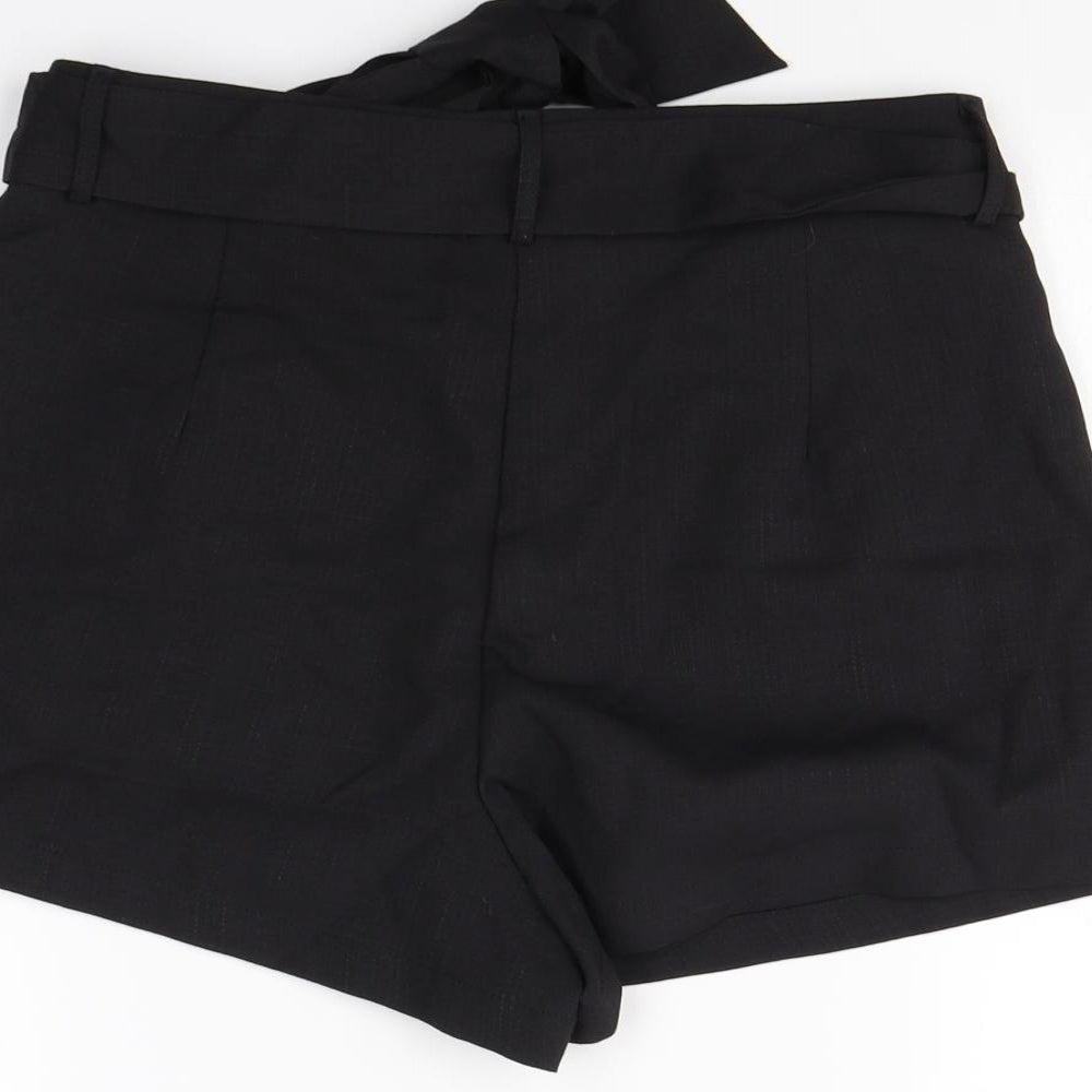 Preworn Womens Black Paperbag Shorts Size M