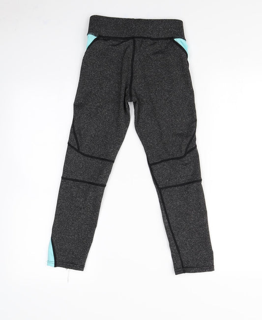 Active Wear Girls Grey Cropped Trousers Size 8 Years
