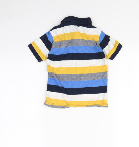 George Boys Multicoloured Striped Basic Polo Size 3 Years