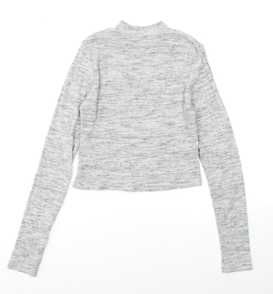 Divided Womens Grey Basic T-Shirt Size S