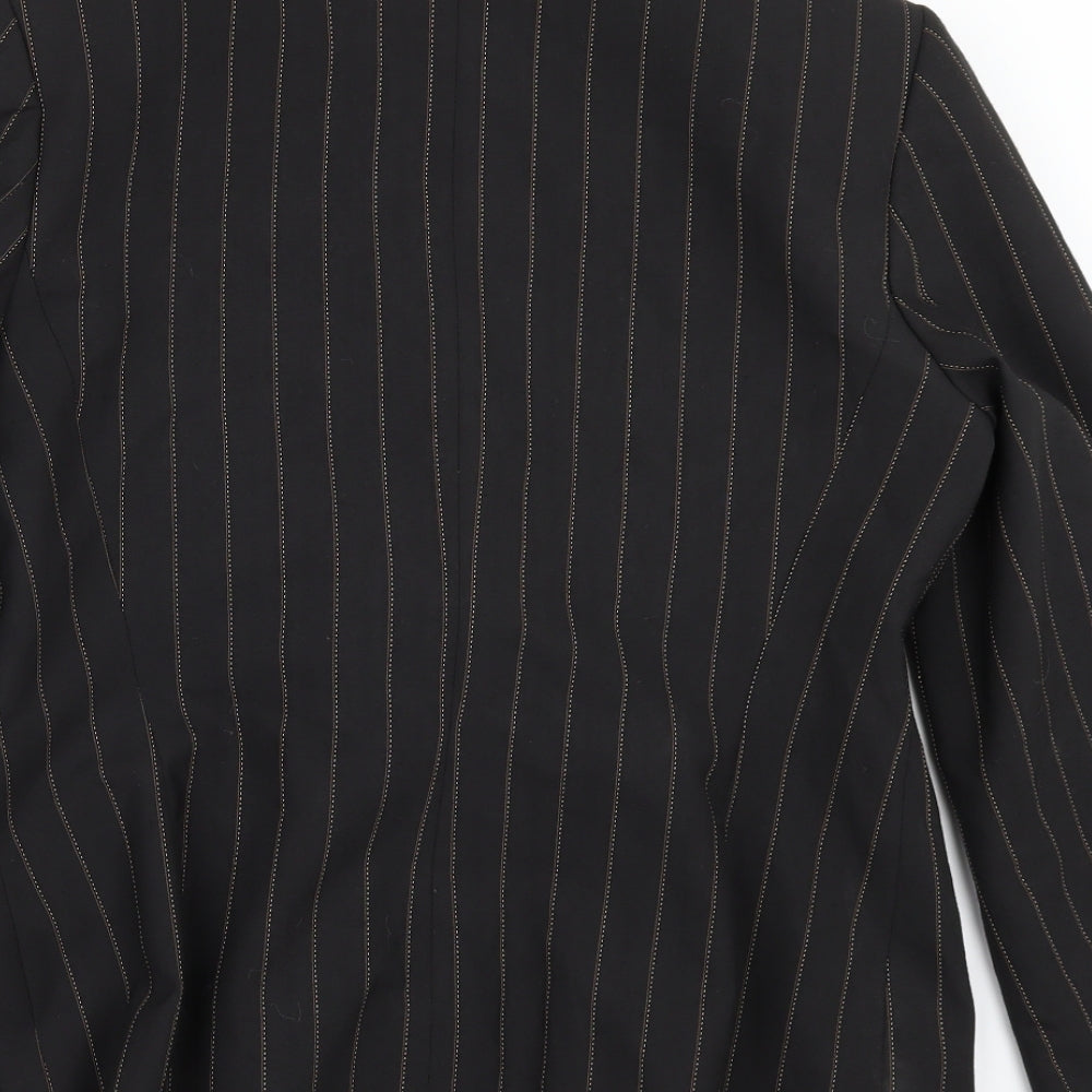 Marks and Spencer Womens Brown Striped Jacket Suit Jacket Size 16