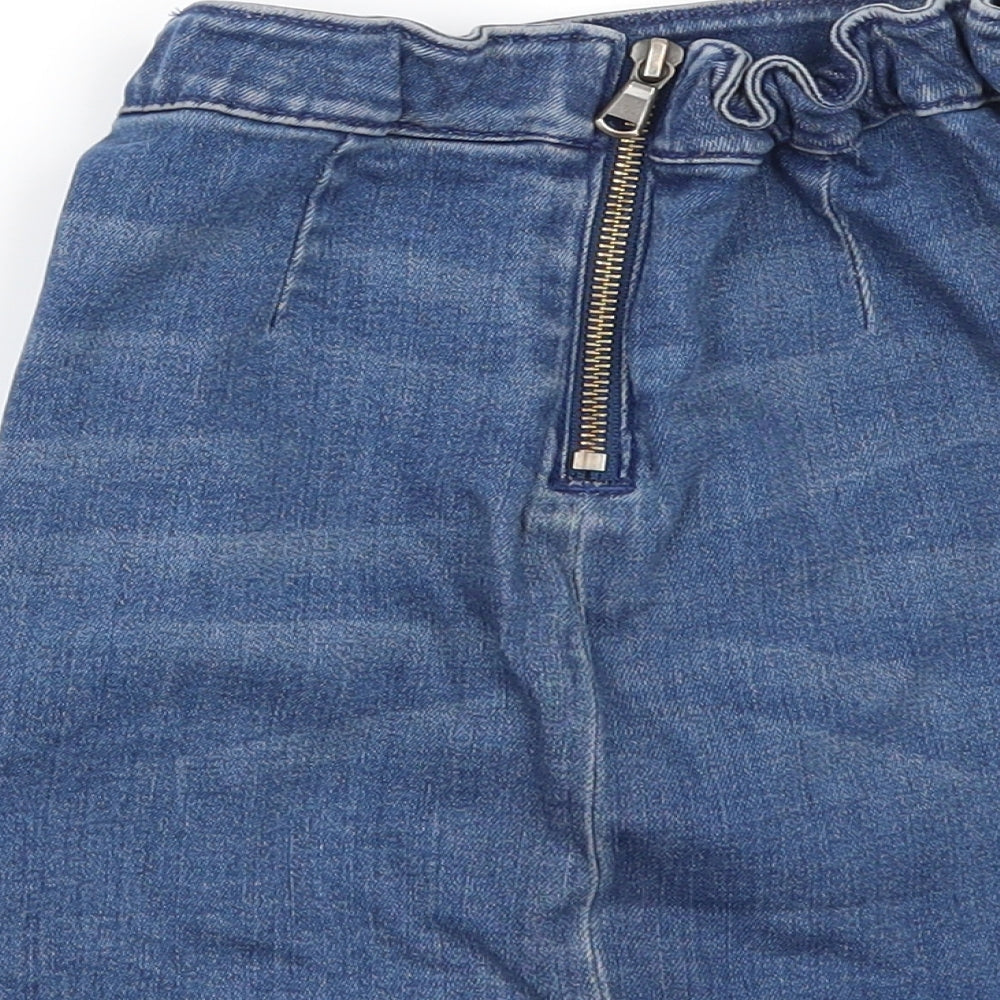 NEXT Girls Blue Denim Mini Skirt Size 9 Years