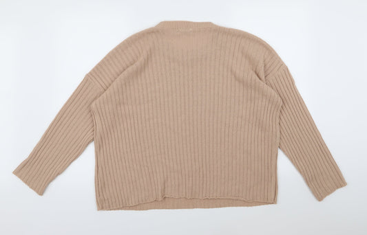 Nasty Gal Womens Pink Knit Pullover Jumper Size 6