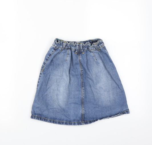 John Lewis Girls Blue Denim A-Line Skirt Size 9 Years
