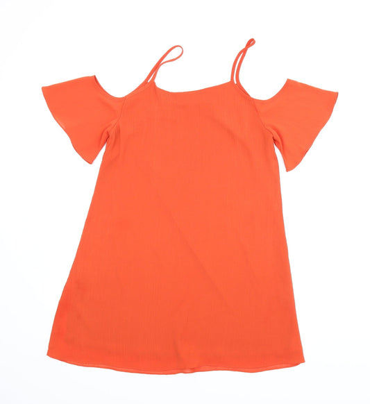 Diffuse Womens Orange Tunic Blouse Size 10