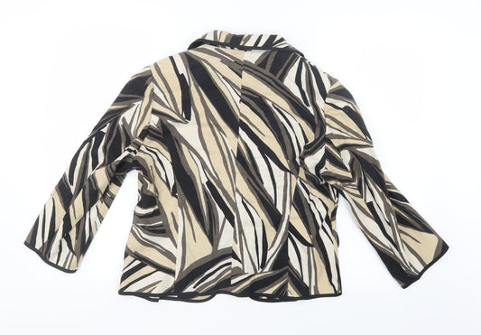 Marks and Spencer Womens Black Geometric Jacket Size 14