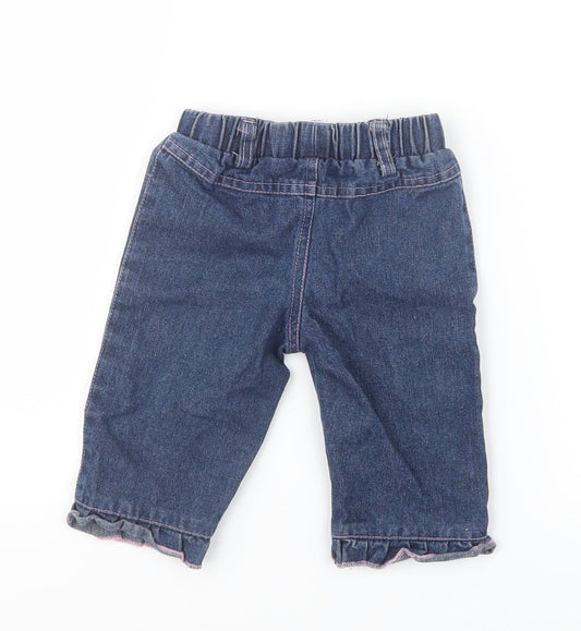 Rockabye Baby Girls Blue Denim Capri Jeans Size 6-9 Months