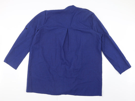 Maggie Womens Blue Jacket Size 3XL