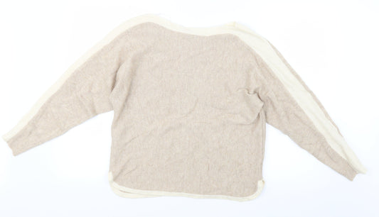 Oasis Womens Beige Knit Pullover Jumper Size M