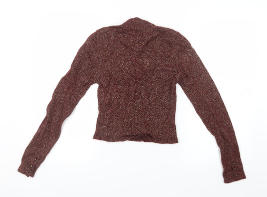 FOREVER 21 Womens Red Knit Pullover Jumper Size L - Cropped
