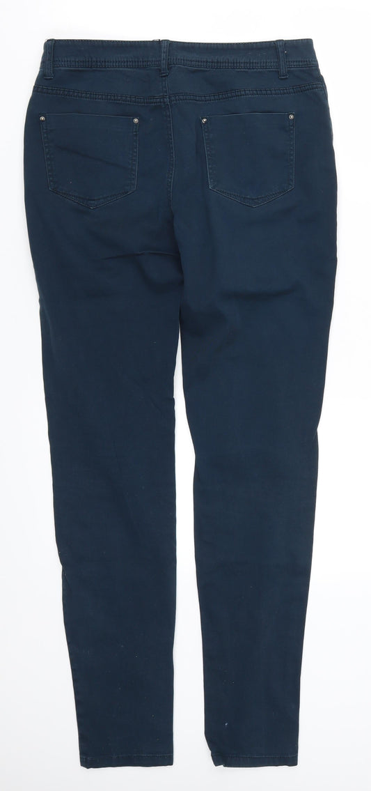 Denim Co Womens Blue Chino Trousers Size 10 L30 in