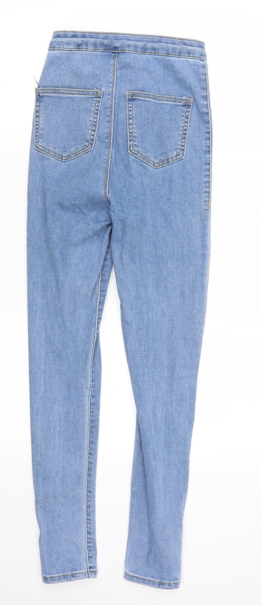 Pretty Little Thing Womens Blue Denim Skinny Jeans Size 6 L27 in
