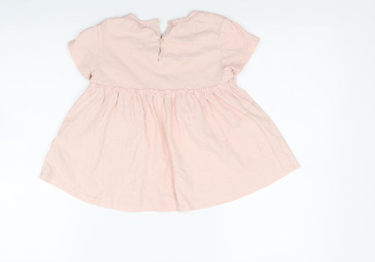 George Girls Pink Floral Tunic T-Shirt Size 7 Years