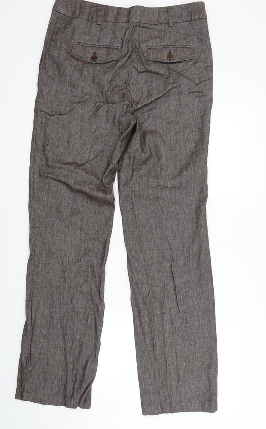 Marks and Spencer Womens Brown Trousers Size 12 L29 in