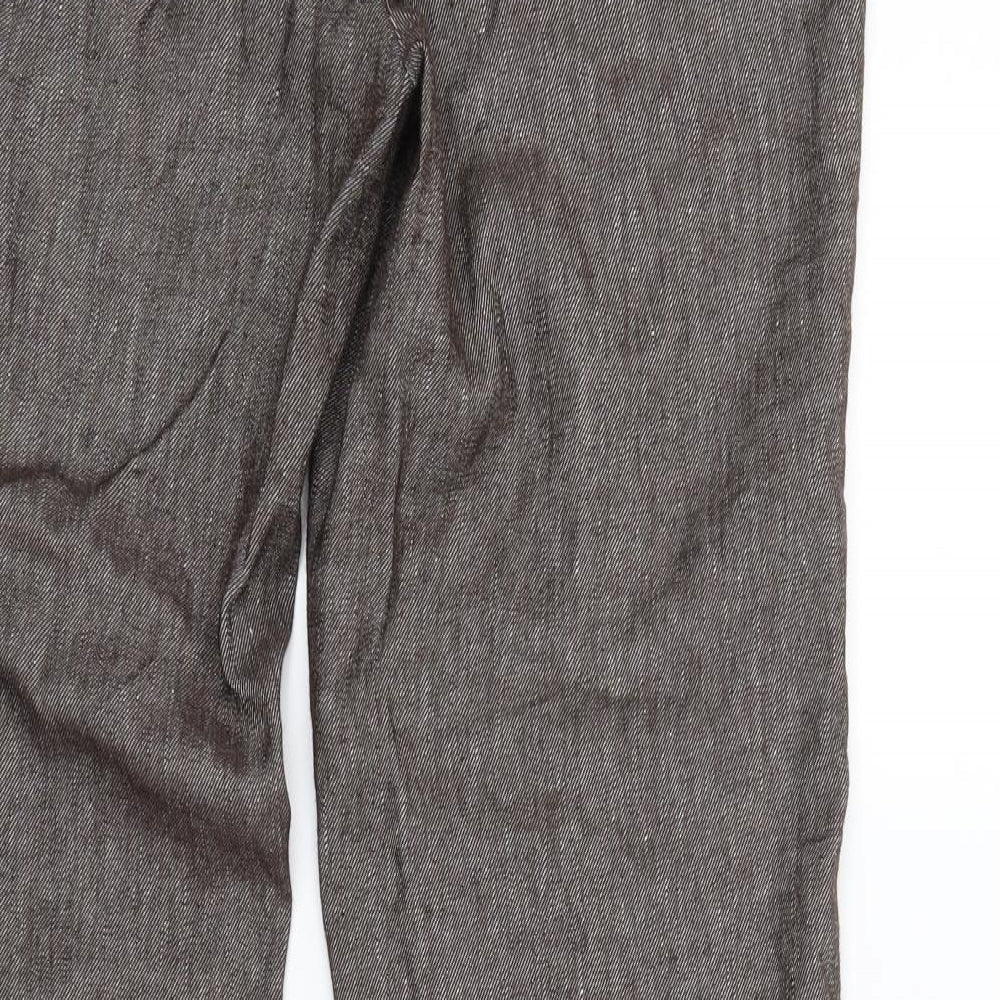Marks and Spencer Womens Brown Trousers Size 12 L29 in