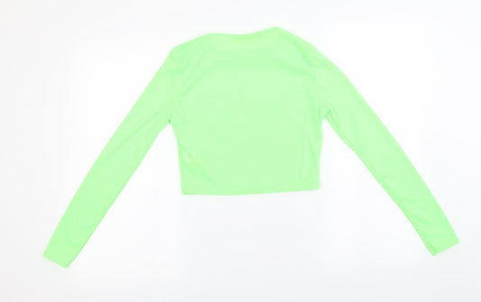Boohoo Womens Green Basic T-Shirt Size 10