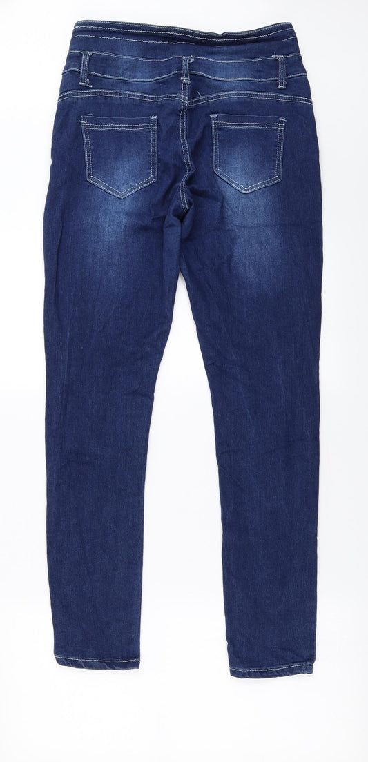 Preworn Womens Blue Straight Jeans Size L L28 in