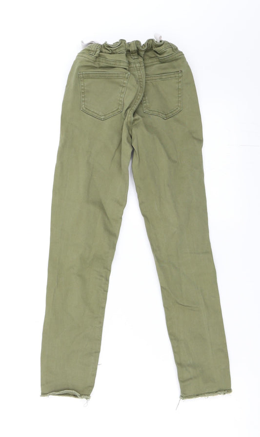Primark Girls Green Skinny Jeans Size 8-9 Years - ripped jeans