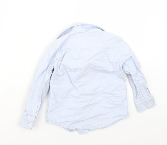 George Boys Blue Basic Button-Up Size 4-5 Years