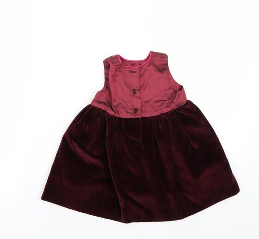 Preworn Girls Purple A-Line Size 6-9 Months