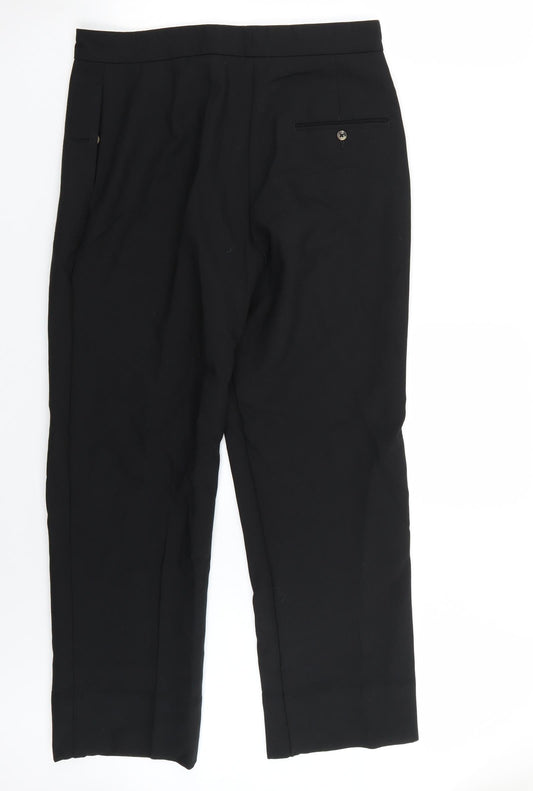 Marks and Spencer Womens Black Trousers Size 10 L28 in