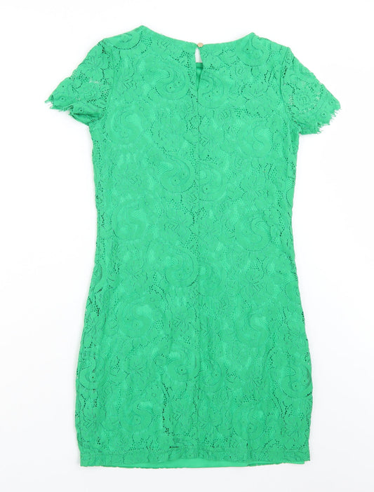 Dorothy Perkins Womens Green Rayon A-Line Size 6