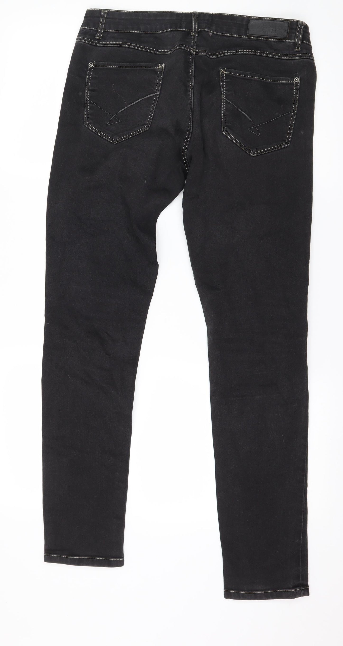 Firetrap Womens Grey  Denim Straight Jeans Size 34 in L29 in