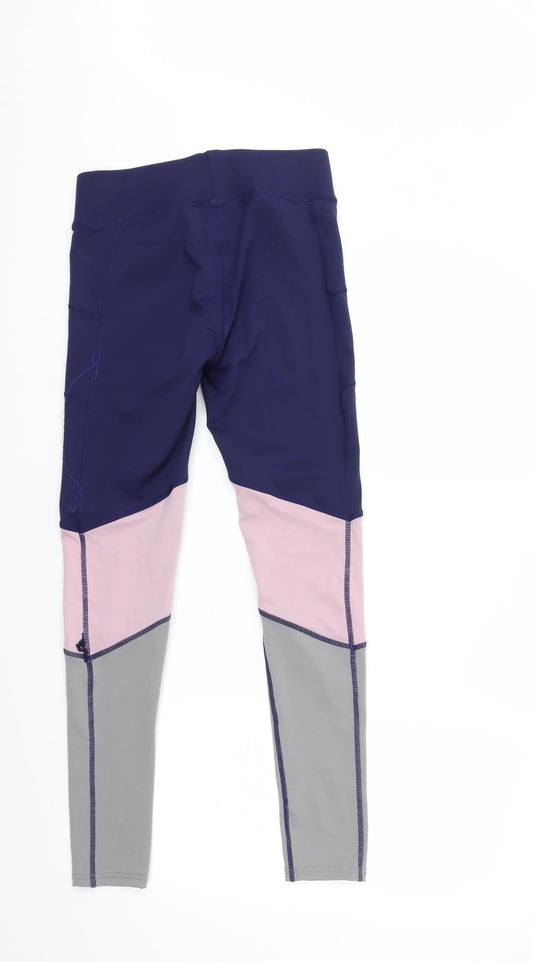 active fit for life Womens Blue Compression Leggings Size 8 L26 in