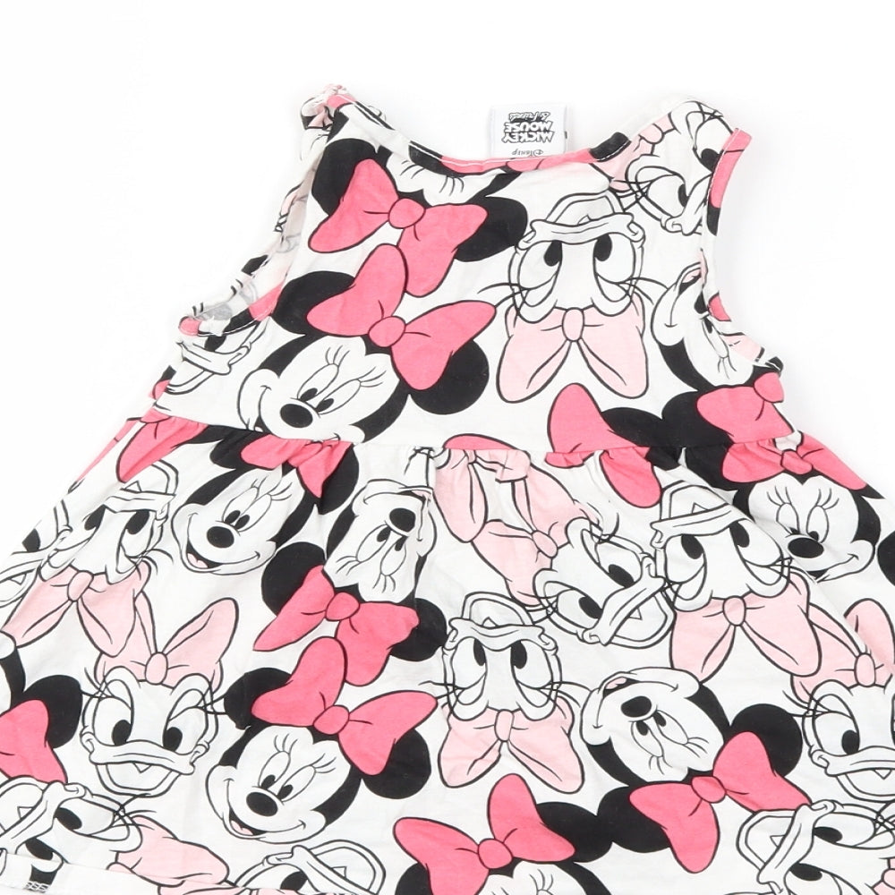 dinsey Baby White Animal Print Tank Dress Size 12 Months