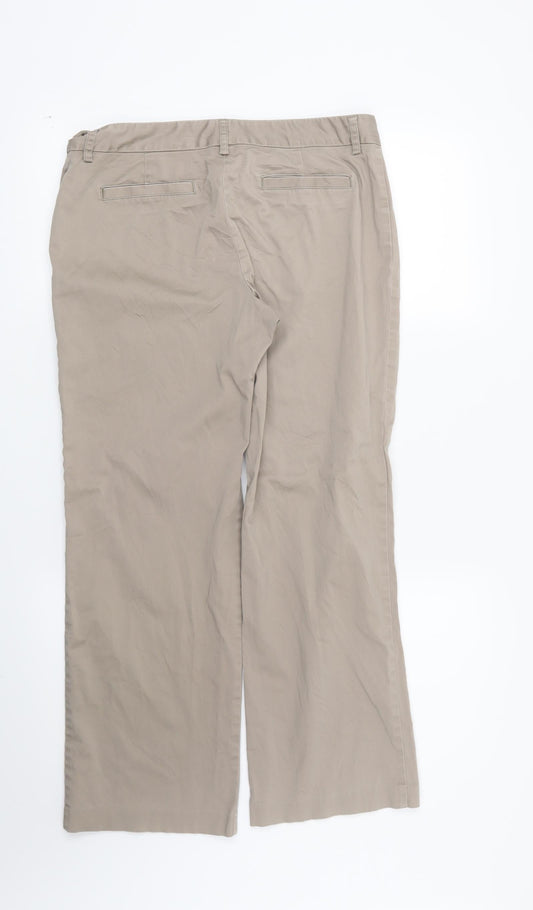 Marks and Spencer Womens Beige Trousers Size 12 L27 in